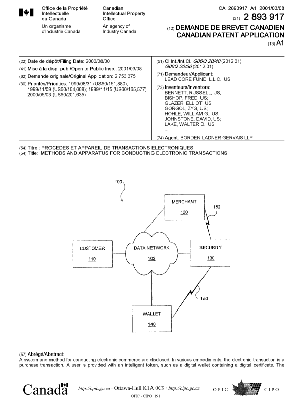 Document de brevet canadien 2893917. Page couverture 20150708. Image 1 de 2
