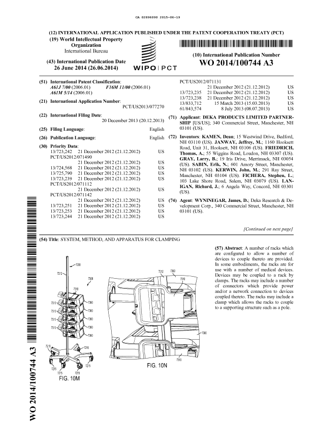 Document de brevet canadien 2896090. Abrégé 20150619. Image 1 de 2