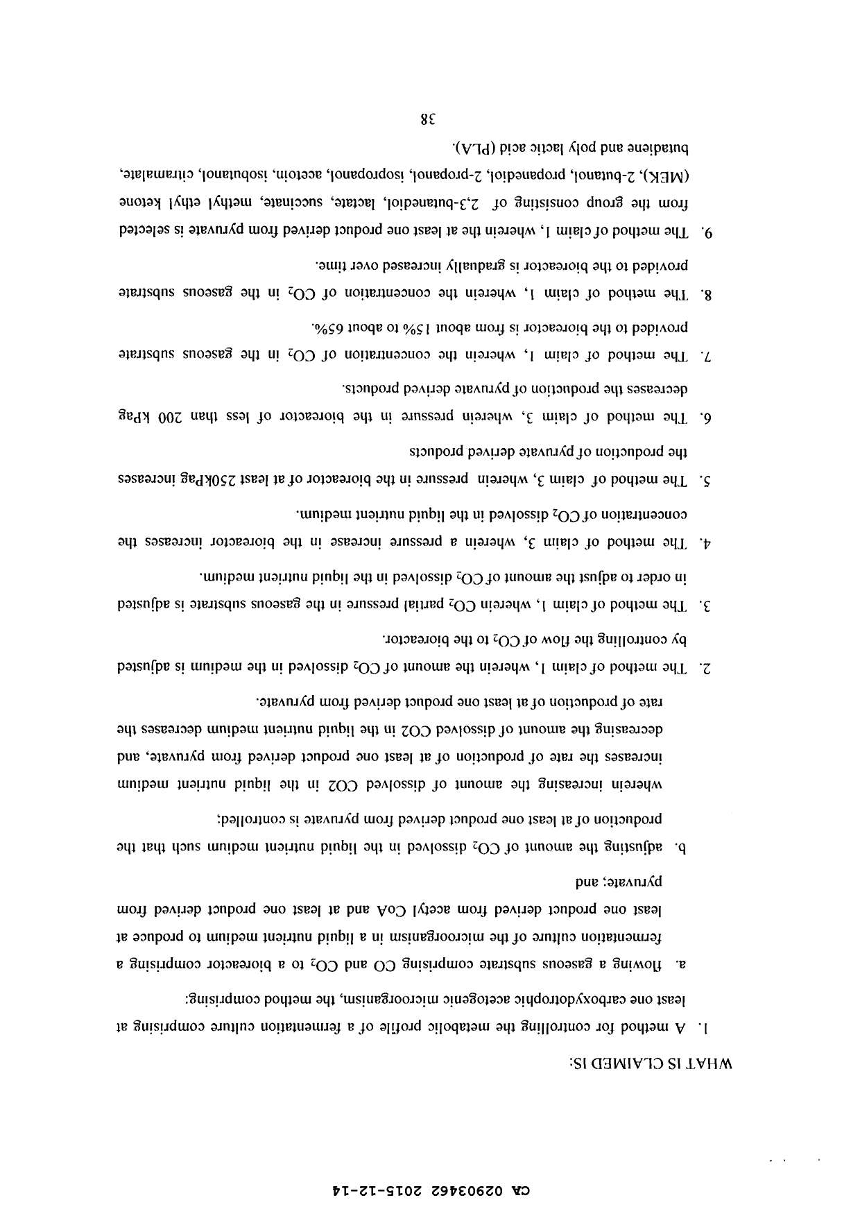 Document de brevet canadien 2903462. Revendications 20141214. Image 1 de 2