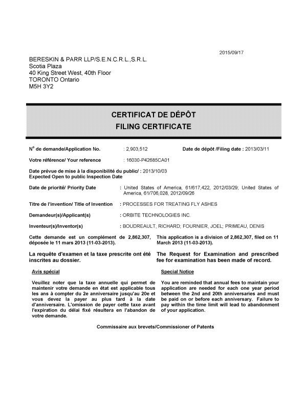 Canadian Patent Document 2903512. Correspondence 20141217. Image 1 of 1