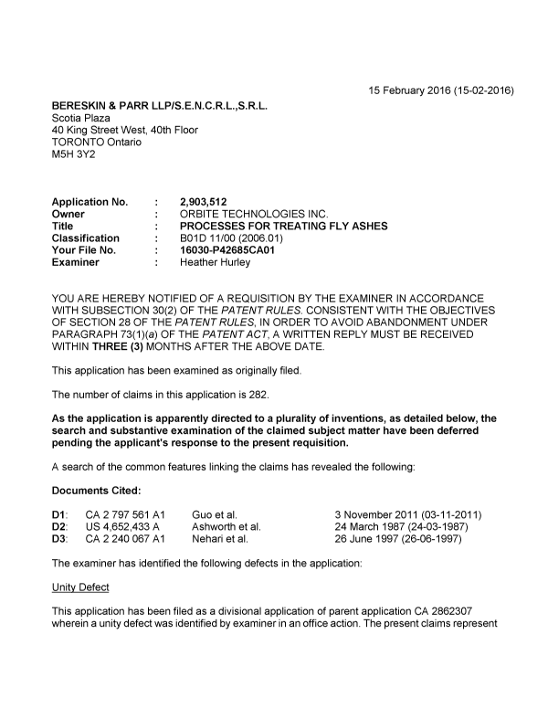 Document de brevet canadien 2903512. Poursuite-Amendment 20151215. Image 1 de 6