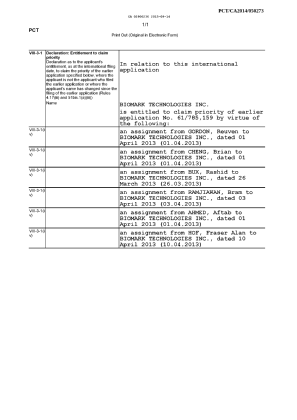 Canadian Patent Document 2906236. Declaration 20150914. Image 1 of 3