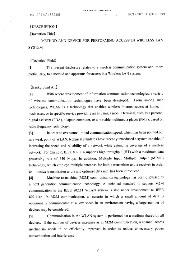 Canadian Patent Document 2908367. Description 20150928. Image 1 of 33