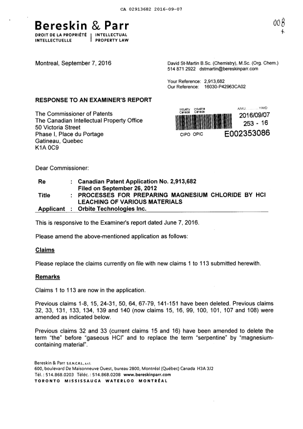 Canadian Patent Document 2913682. Prosecution-Amendment 20151207. Image 1 of 15