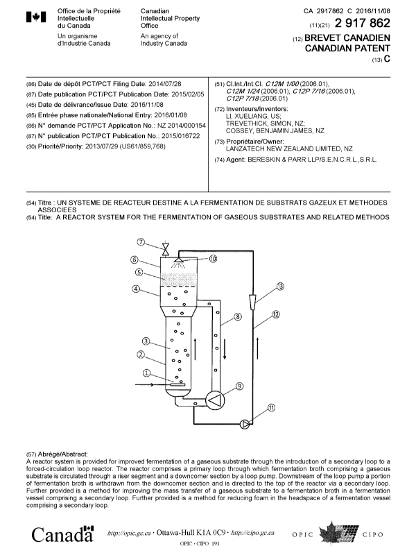 Canadian Patent Document 2917862. Cover Page 20151225. Image 1 of 1