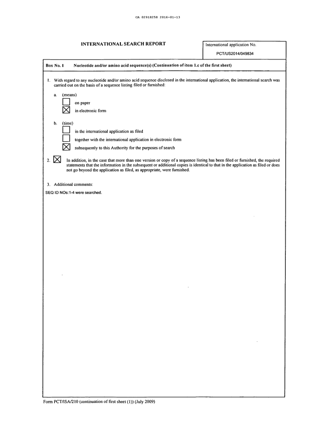 Canadian Patent Document 2918258. PCT 20151213. Image 1 of 5