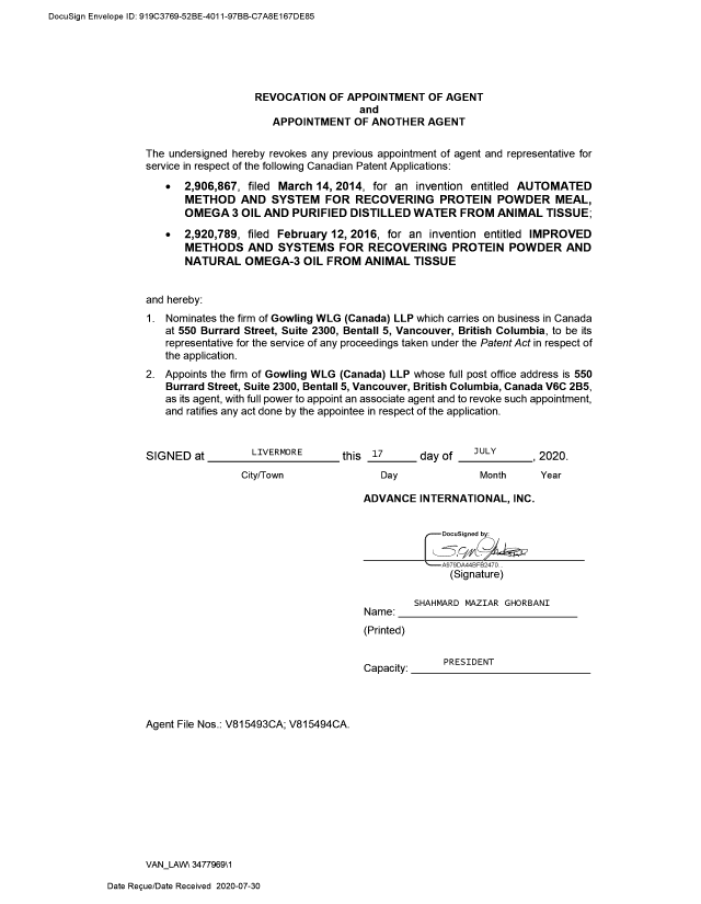 Canadian Patent Document 2920789. Reinstatement 20200730. Image 16 of 16
