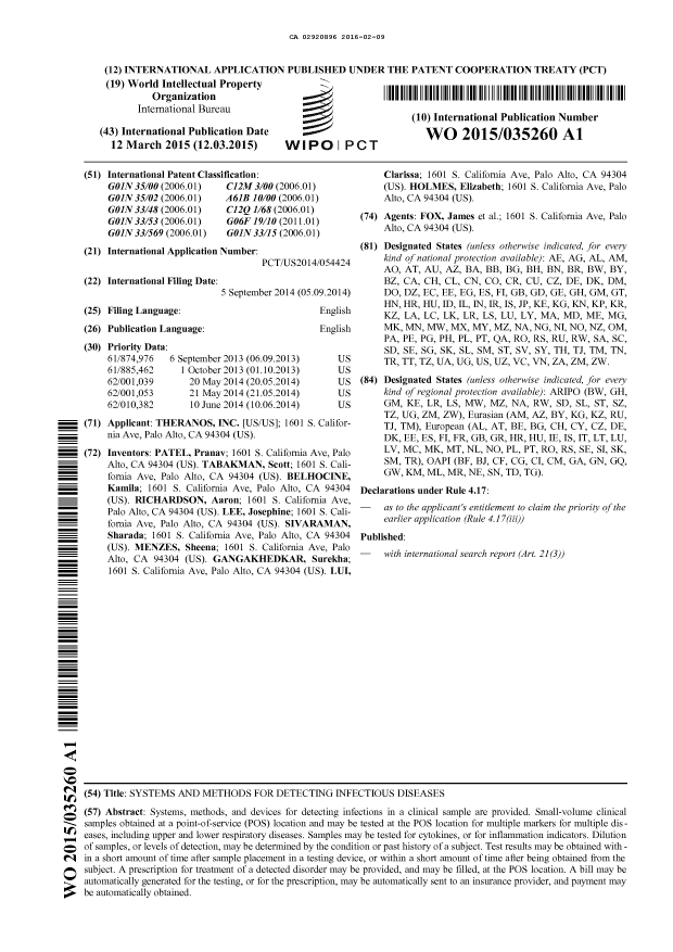 Document de brevet canadien 2920896. Abrégé 20160209. Image 1 de 1