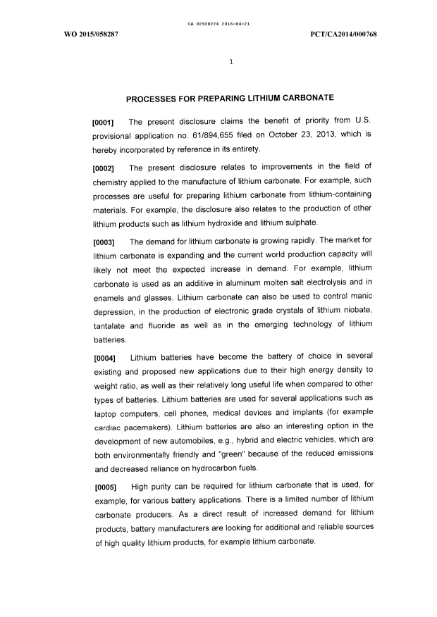 Canadian Patent Document 2928224. Description 20151221. Image 1 of 134
