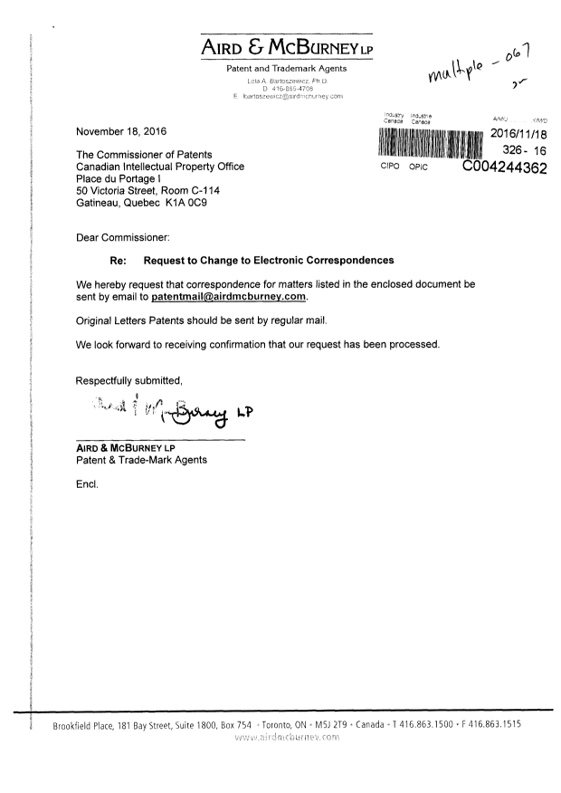 Canadian Patent Document 2935722. Correspondence 20151218. Image 1 of 2
