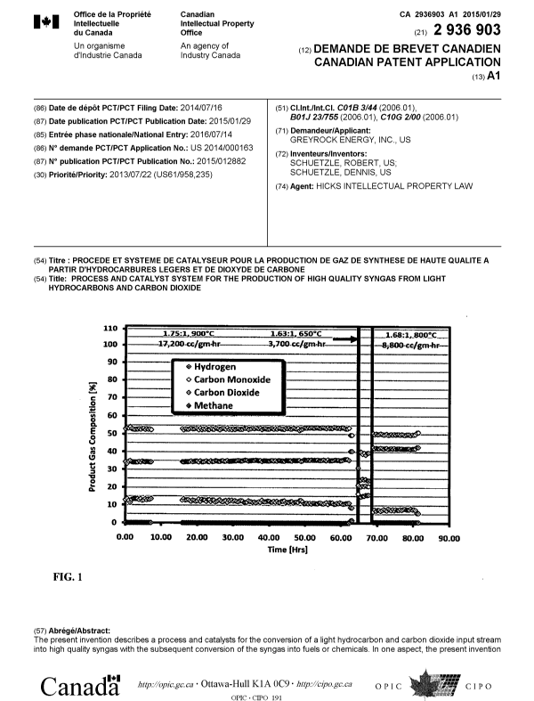 Document de brevet canadien 2936903. Page couverture 20151208. Image 1 de 2