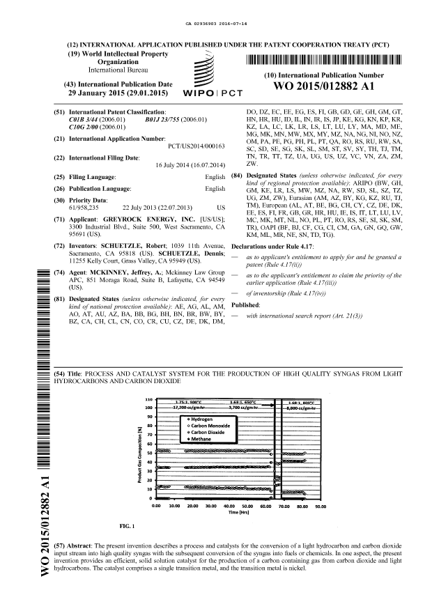 Document de brevet canadien 2936903. Abrégé 20151214. Image 1 de 1