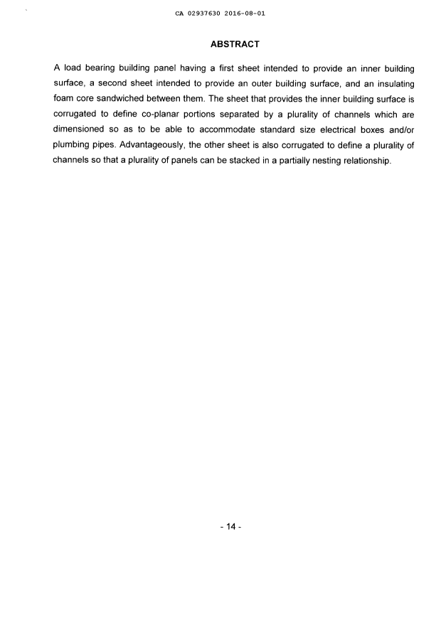 Document de brevet canadien 2937630. Abrégé 20151201. Image 1 de 1