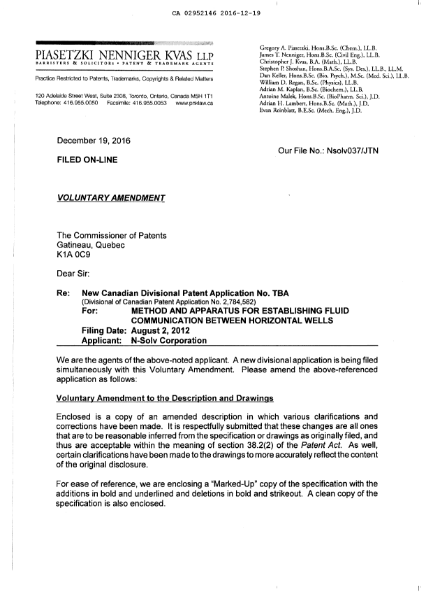 Canadian Patent Document 2952146. Prosecution-Amendment 20161219. Image 1 of 58