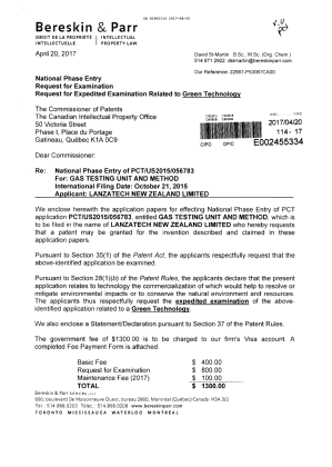 Document de brevet canadien 2965319. Demande d'entrée en phase nationale 20161220. Image 1 de 5