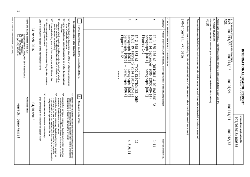 Document de brevet canadien 2969215. Rapport de recherche internationale 20170529. Image 1 de 4