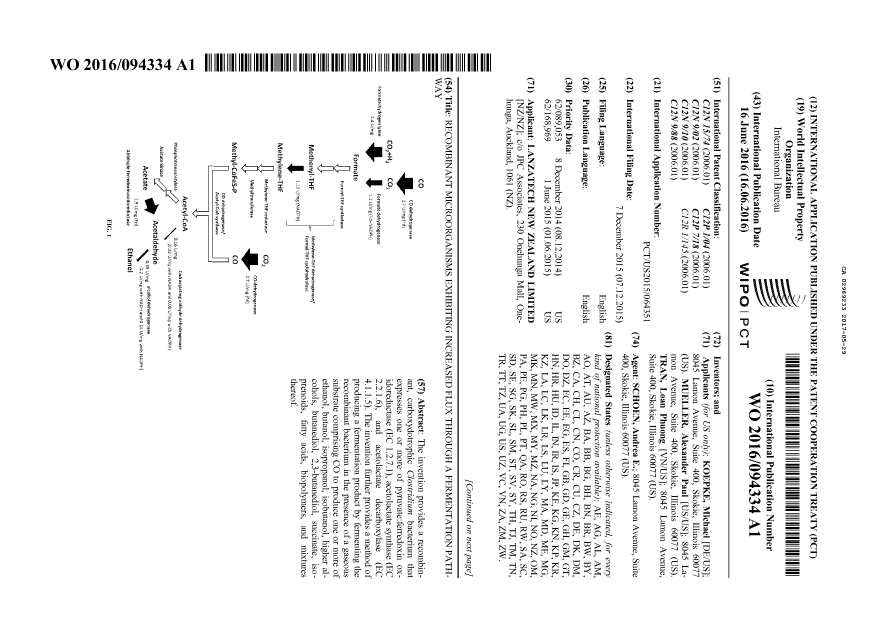 Document de brevet canadien 2969233. Abrégé 20170529. Image 1 de 2