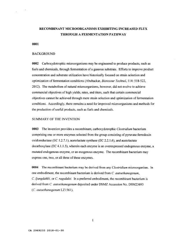 Document de brevet canadien 2969233. Description 20180130. Image 1 de 39