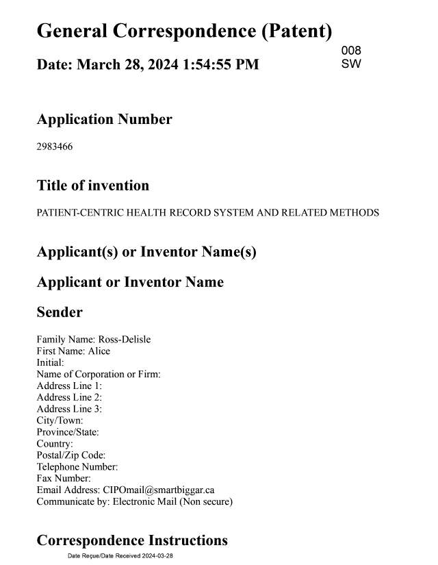 Canadian Patent Document 2983466. Amendment 20240328. Image 1 of 64