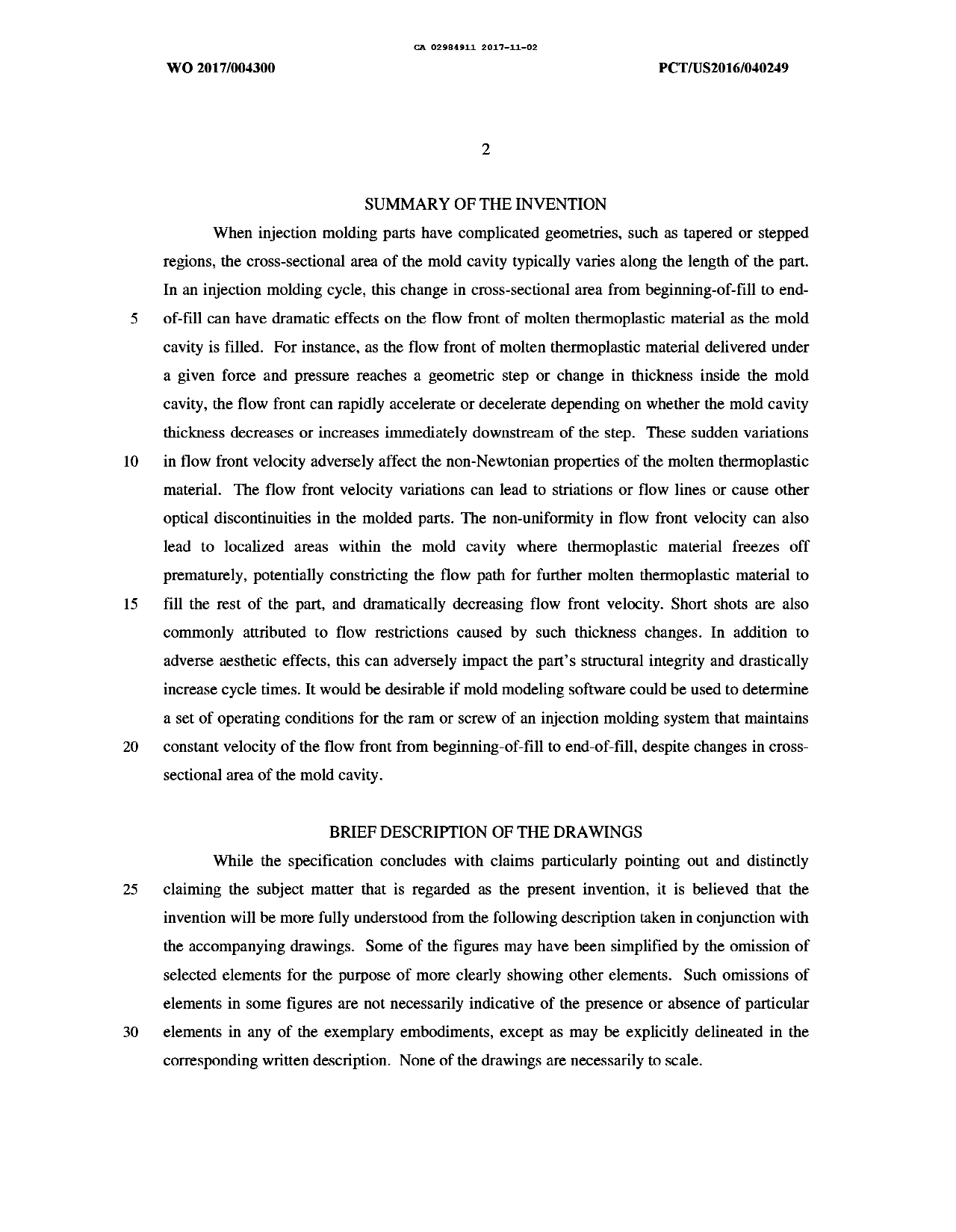 Document de brevet canadien 2984911. Description 20181215. Image 2 de 13