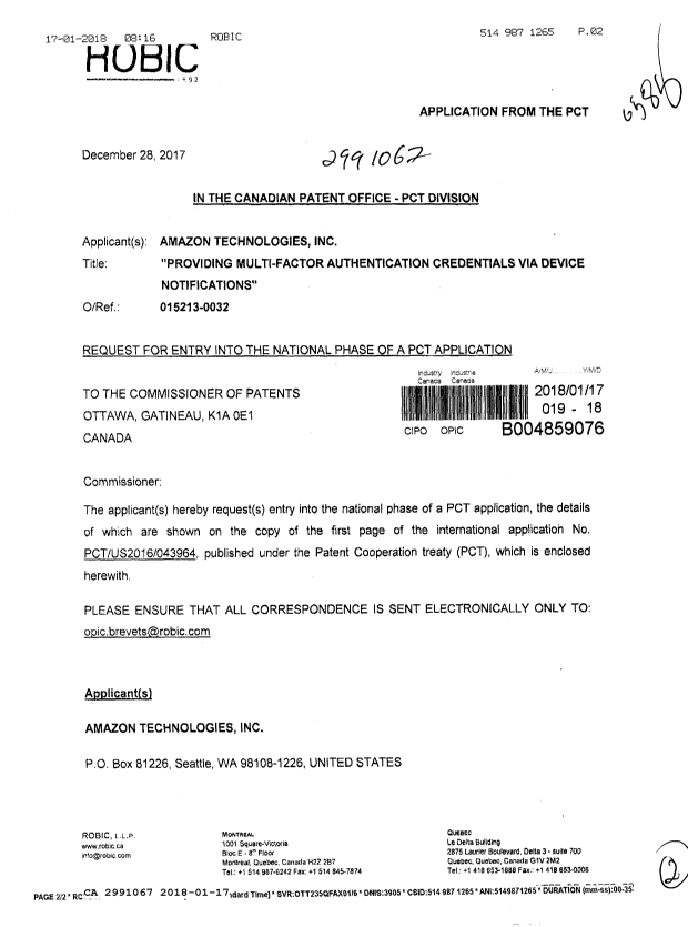 Canadian Patent Document 2991067. PCT Correspondence 20180117. Image 1 of 2