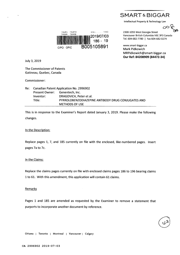 Canadian Patent Document 2996902. Amendment 20181203. Image 1 of 42