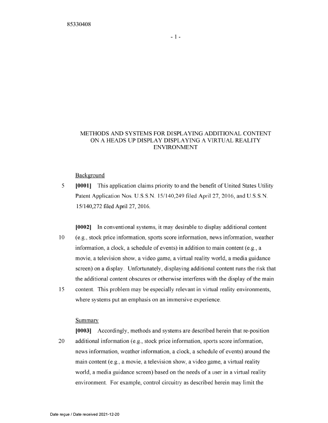Canadian Patent Document 2999057. Description 20211220. Image 1 of 91