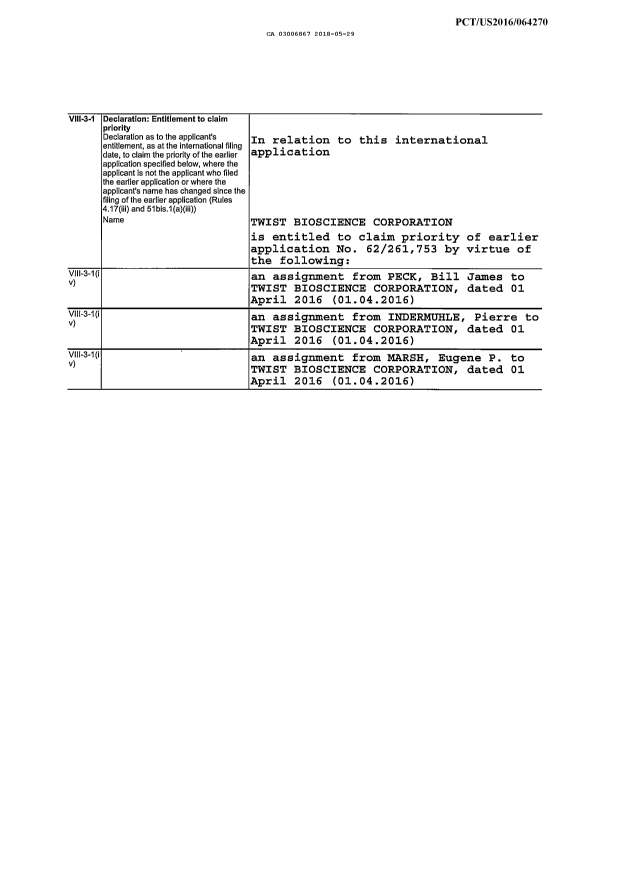 Canadian Patent Document 3006867. Declaration 20171229. Image 2 of 2