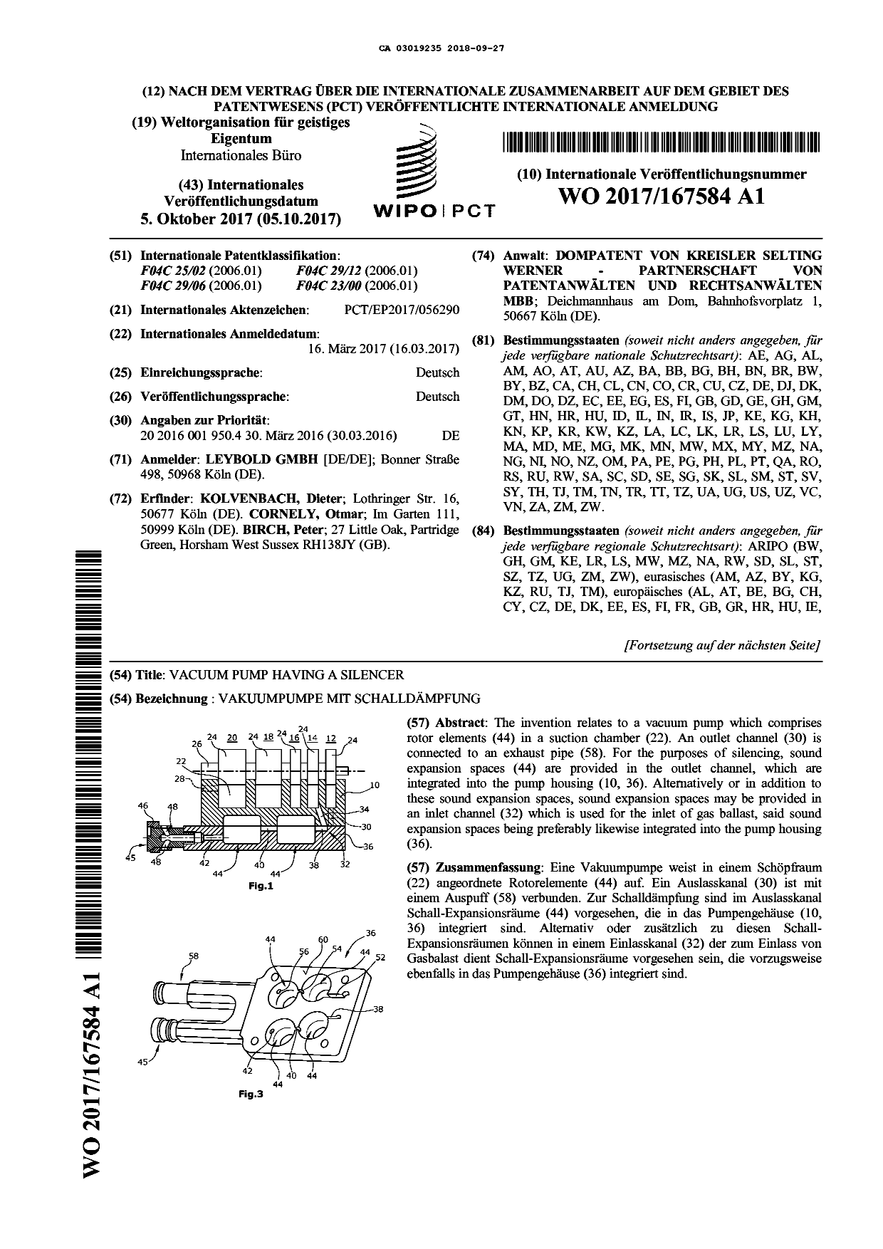 Document de brevet canadien 3019235. Modification - Abrégé 20171227. Image 1 de 2