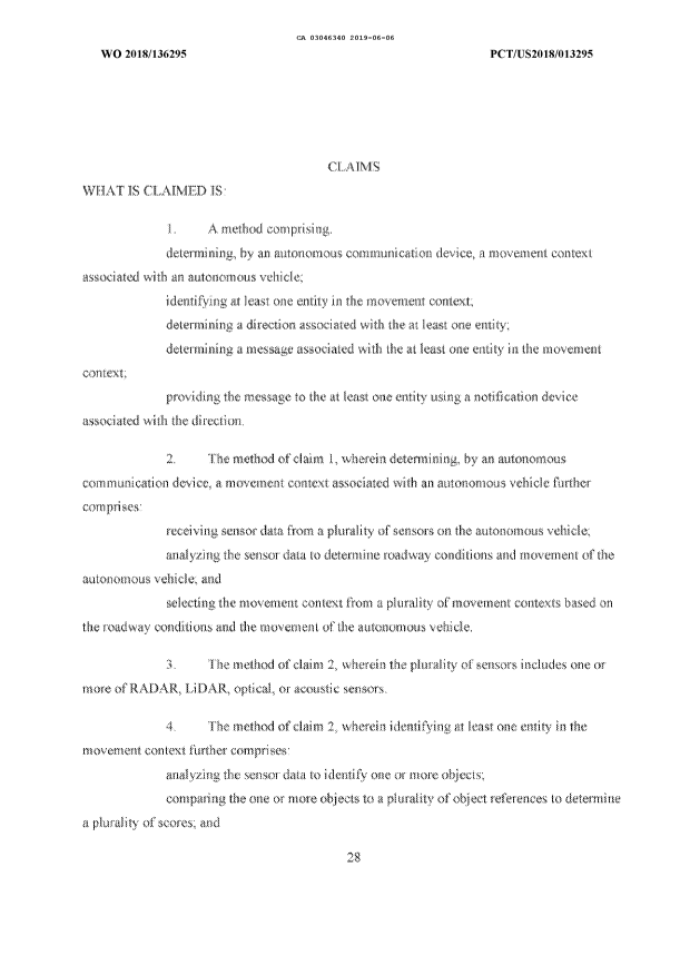 Canadian Patent Document 3046340. Amendment - Claims 20190606. Image 1 of 5