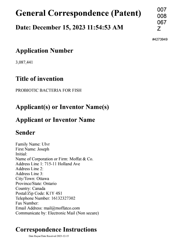 Document de brevet canadien 3087441. Modification 20231215. Image 1 de 10