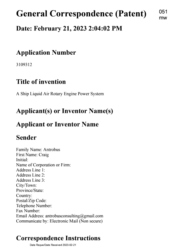 Canadian Patent Document 3109312. Maintenance Fee Correspondence 20230221. Image 1 of 3