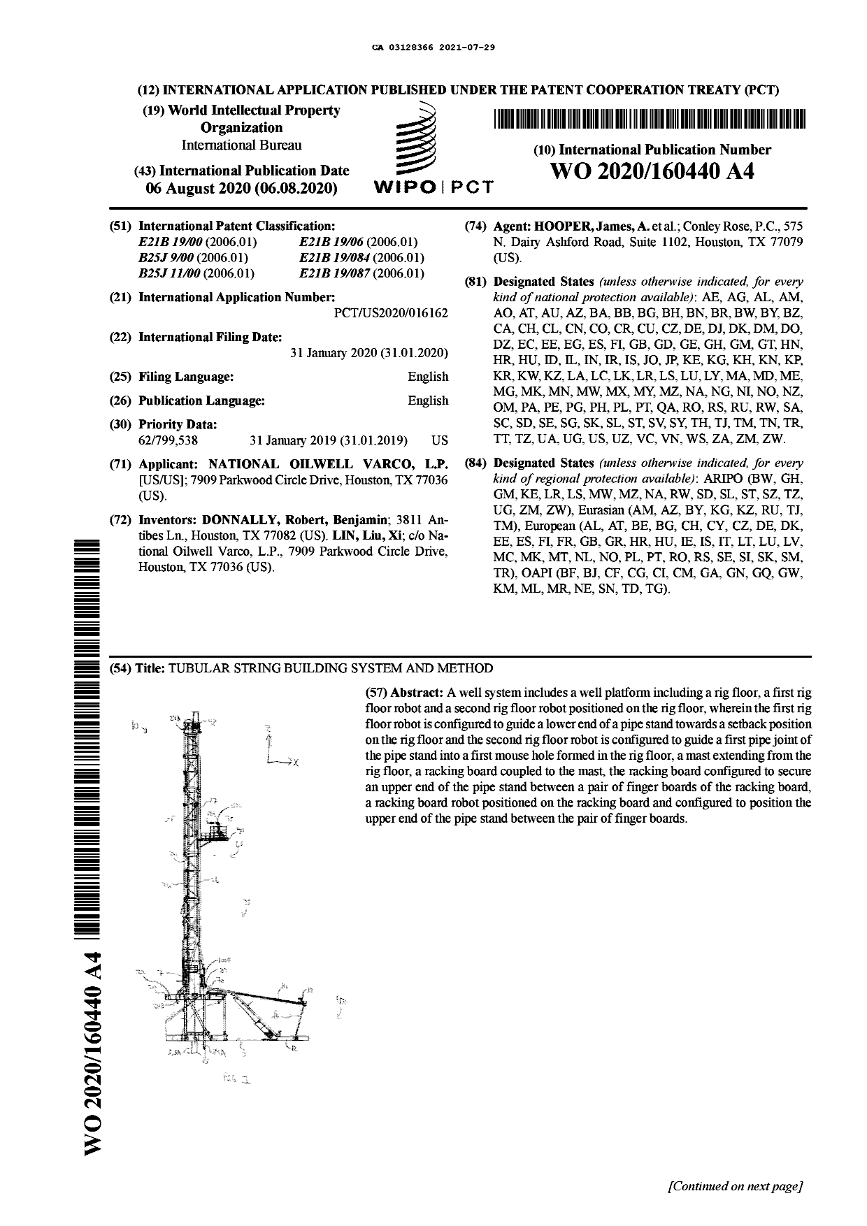 Canadian Patent Document 3128366. Abstract 20210729. Image 1 of 2