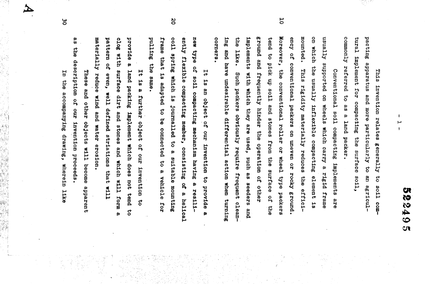 Canadian Patent Document 522495. Description 19941209. Image 1 of 5
