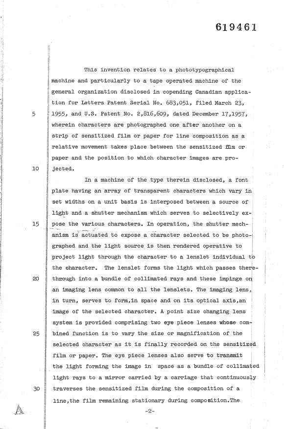 Canadian Patent Document 619461. Description 19950211. Image 1 of 62