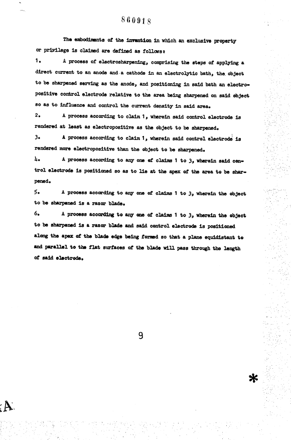 Document de brevet canadien 860918. Revendications 19940922. Image 1 de 1