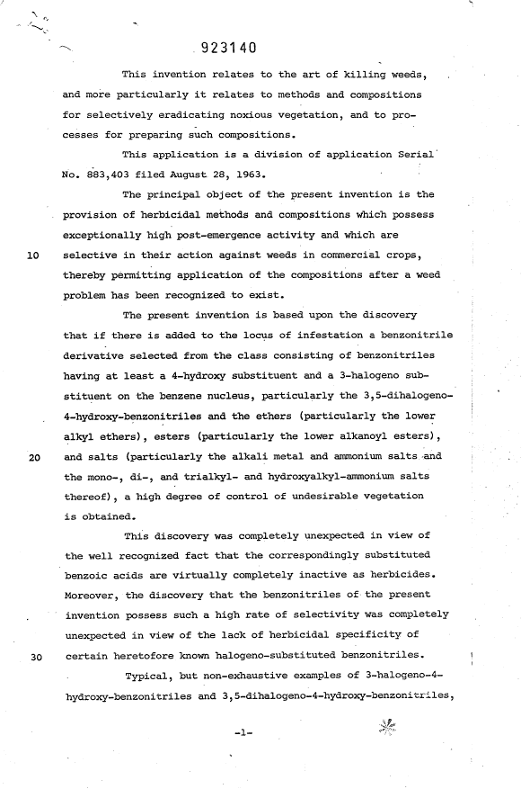 Canadian Patent Document 923140. Description 19940805. Image 1 of 14