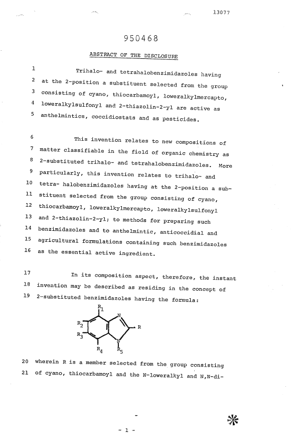 Canadian Patent Document 950468. Description 19940729. Image 1 of 48