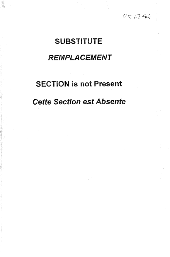 Canadian Patent Document 952794. Cover Page 19940727. Image 1 of 1