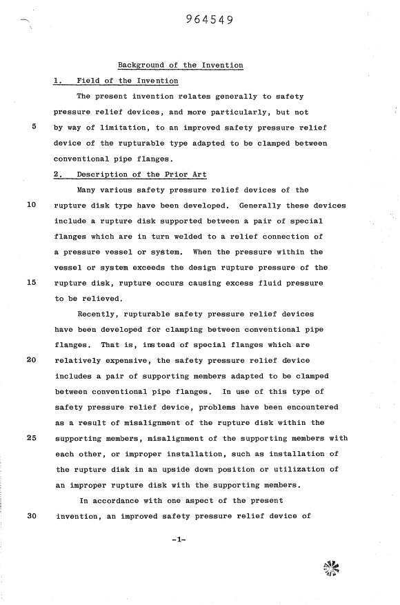 Document de brevet canadien 964549. Description 19940629. Image 1 de 9
