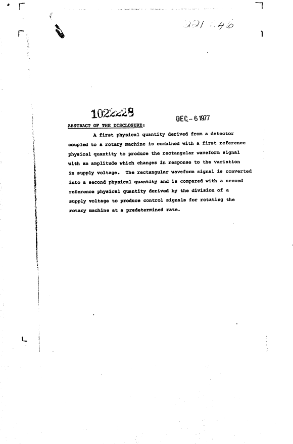 Document de brevet canadien 1022228. Abrégé 19940609. Image 1 de 1