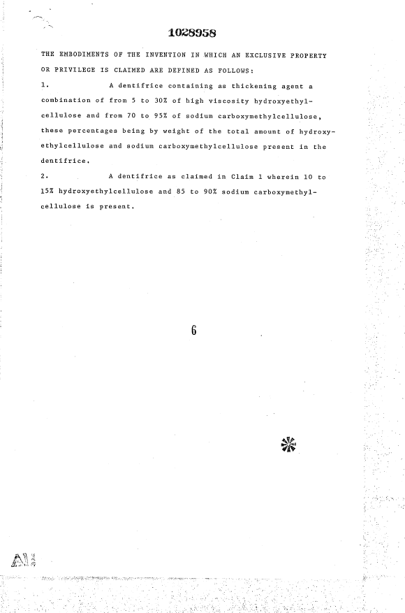Canadian Patent Document 1028958. Claims 19940509. Image 1 of 1