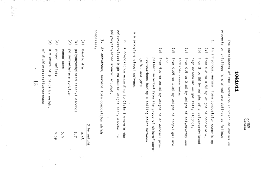 Document de brevet canadien 1041011. Revendications 19940524. Image 1 de 2