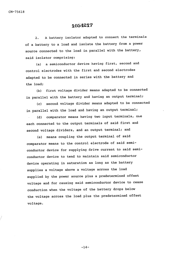 Document de brevet canadien 1054217. Revendications 19940421. Image 2 de 8