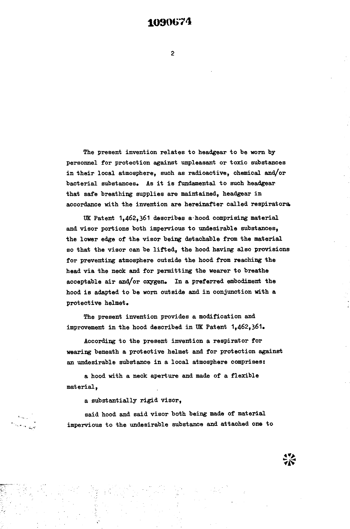 Document de brevet canadien 1090674. Description 19940413. Image 1 de 10