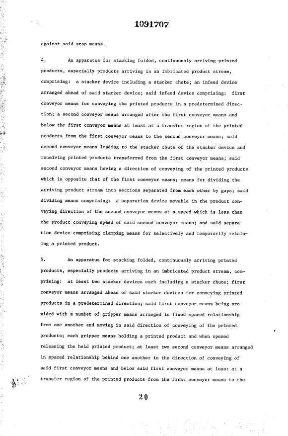 Document de brevet canadien 1091707. Revendications 19940415. Image 2 de 3