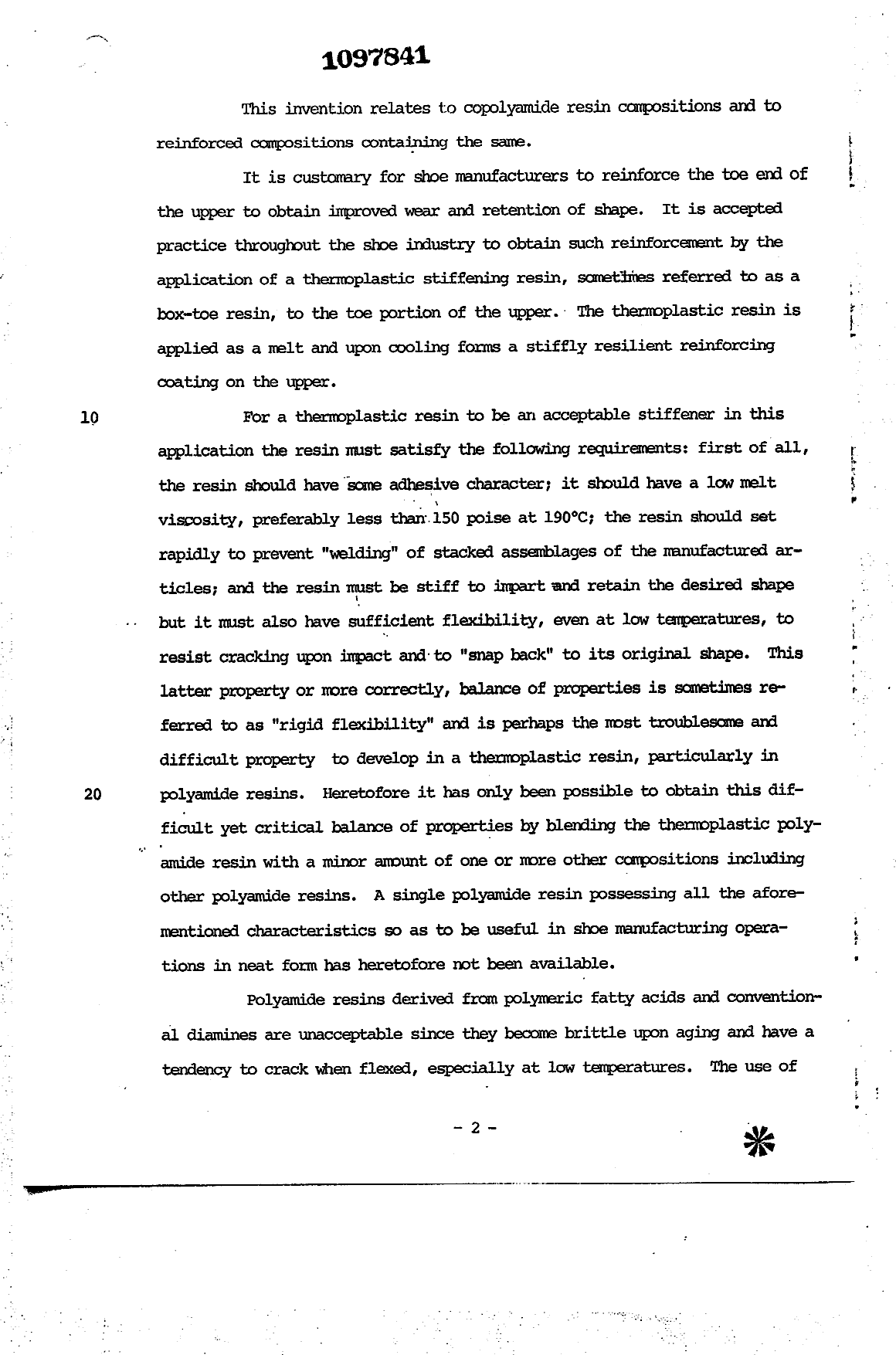 Document de brevet canadien 1097841. Description 19940309. Image 1 de 15