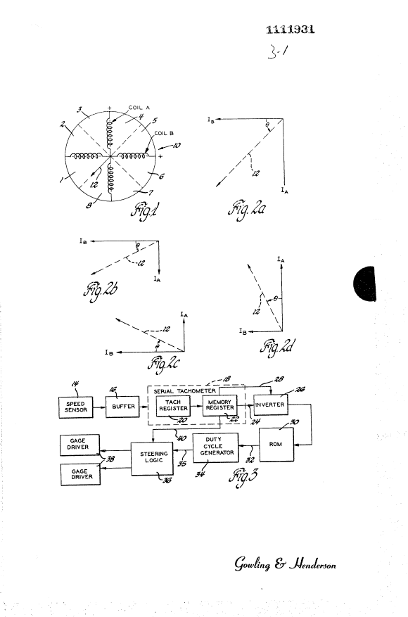 Document de brevet canadien 1111931. Dessins 19940324. Image 1 de 3