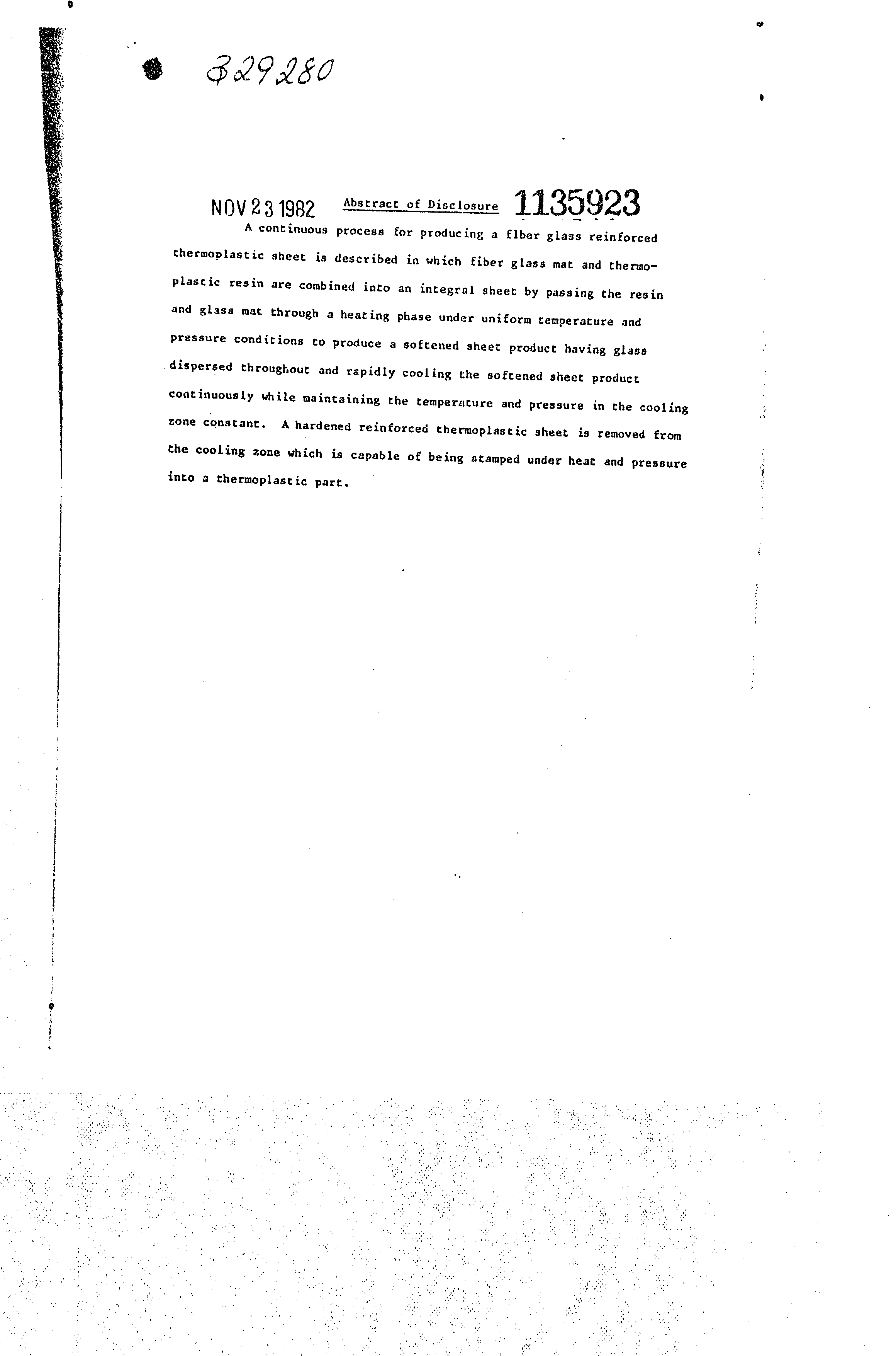 Canadian Patent Document 1135923. Abstract 19940301. Image 1 of 1