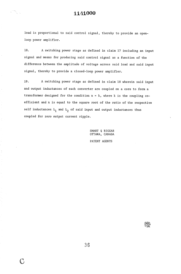 Document de brevet canadien 1141000. Revendications 19940105. Image 5 de 5